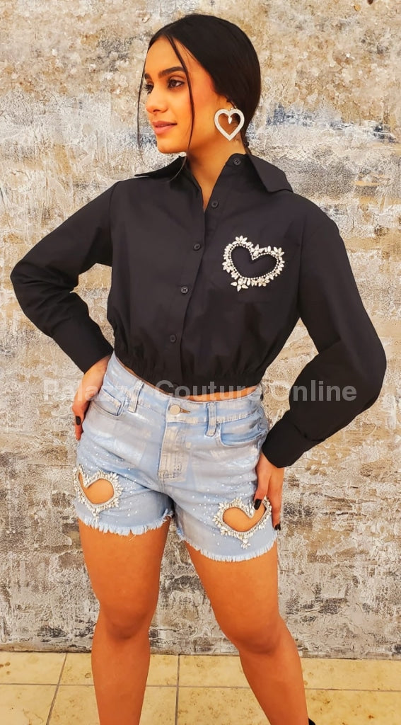Heart And Soul Blouse (Black) Top