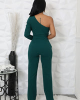 Heart and Soul Jumpsuit Hunter Green - Palazzo Couture Online