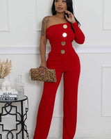 Heart and Soul Jumpsuit Hunter Red - Palazzo Couture Online