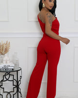 Heart and Soul Jumpsuit Hunter Red - Palazzo Couture Online