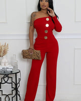 Heart and Soul Jumpsuit Hunter Red - elegant jumpsuit for parties and events