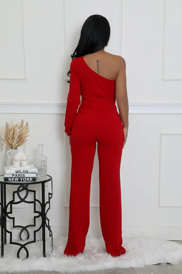Heart and Soul Jumpsuit Hunter Red - bold jumpsuit for women