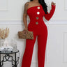 Heart and Soul Jumpsuit Hunter Red for women - stylish jumpsuit by Palazzo Couture