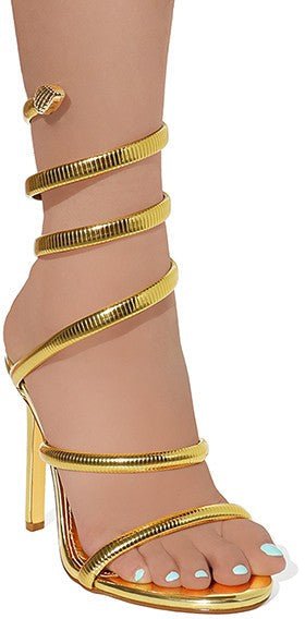 Helix Nikia Harmony Heels Gold - Palazzo Couture Online