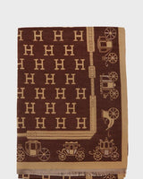 Heritage Carriage Reversible Monogram Scarf - Palazzo Couture Online