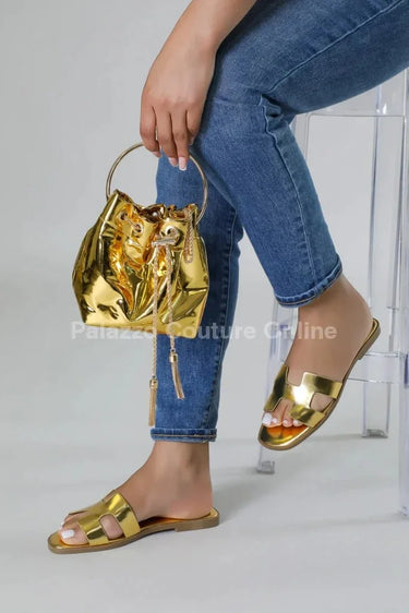 High Class Lifestyle Handbag (Gold) - chic clutch by Palazzo Couture