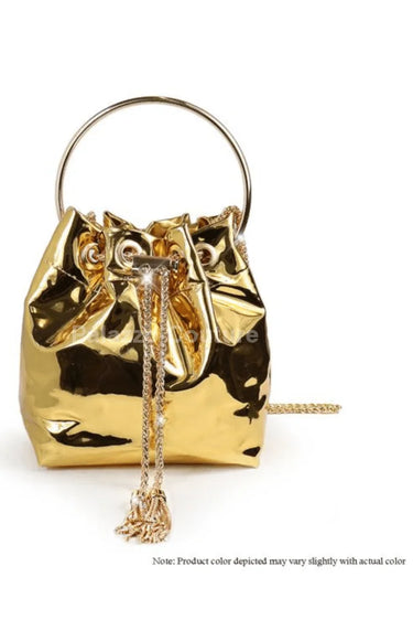 High Class Lifestyle Handbag (Gold) - women's evening clutch