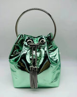 High Class Lifestyle Handbag (Metallic Mint) - chic clutch by Palazzo Couture