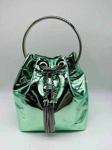 High Class Lifestyle Handbag (Metallic Mint) - chic clutch by Palazzo Couture