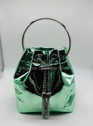 High Class Lifestyle Handbag (Metallic Mint) - Palazzo Couture Online