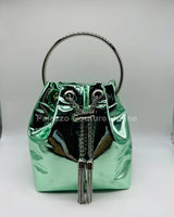 High Class Lifestyle Handbag (Metallic Mint) - Palazzo Couture Online