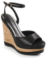 High Class Lifestyle Wedges (Black) for women - stylish shoes by Palazzo Couture