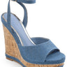 High Class Lifestyle Wedges (Denim) for women - stylish shoes by Palazzo Couture