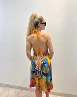 High Standard Mini  Dress side view highlighting short hemline