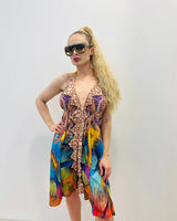 Elegant  elegant mini dress on model styled for going out