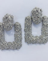 Hint Drop Rectangle Drop Earrings with Textured Finish - stylish accessory for every outfit