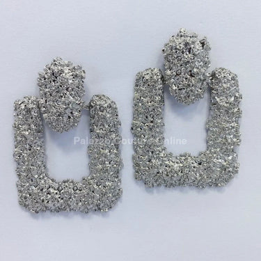 Hint Drop Rectangle Drop Earrings with Textured Finish - stylish accessory for every outfit