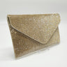 Hollywood Rhinestones Envelope Clutch (Gold) - Palazzo Couture Online