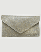Hollywood Rhinestones Envelope Clutch (Silver) - Palazzo Couture Online