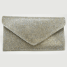 Hollywood Rhinestones Envelope Clutch (Silver) - Palazzo Couture Online