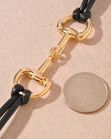 Equestrian Horsebit Vegan Leather Cord Bracelet | Palazzo Couture