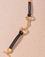 Equestrian Horsebit Vegan Leather Cord Bracelet | Palazzo Couture