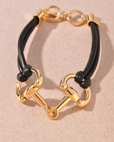 Equestrian Horsebit Vegan Leather Cord Bracelet | Palazzo Couture