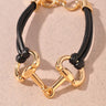Equestrian Horsebit Vegan Leather Cord Bracelet | Palazzo Couture