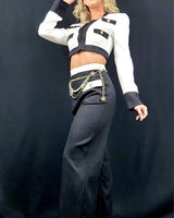 Hot In The City Pant Set (Black) - Palazzo Couture Online