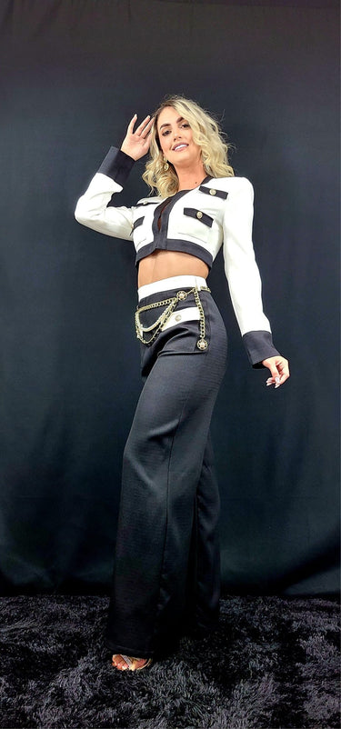 Hot In The City Pant Set (Black) - Palazzo Couture Online