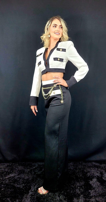 Hot In The City Pant Set (Black) - Palazzo Couture Online