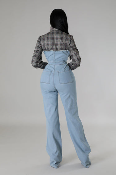 Hues Of Love Denim Jumpsuit - Palazzo Couture Online