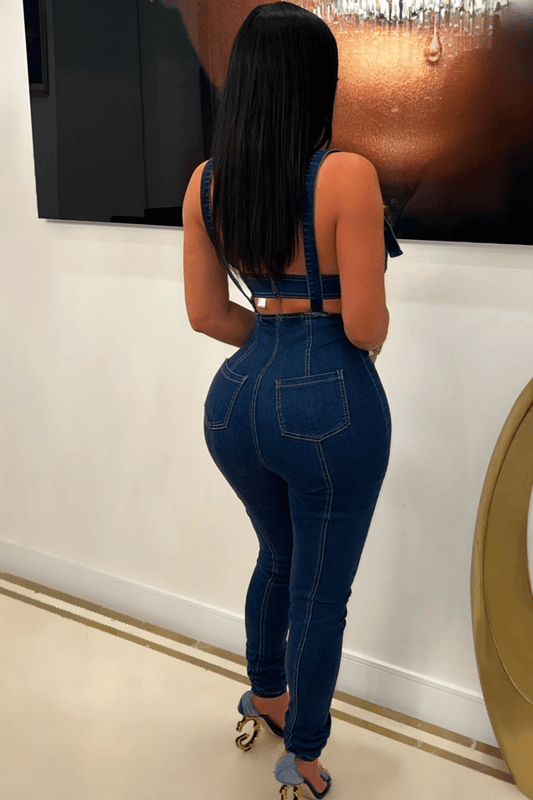 Hypnotic Denim Jumpsuit - Palazzo Couture Online