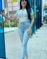 I Don’t Wanna Know Distressed Jeans with Stretch Fit - view 2