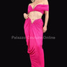 I Dream of Genie Ruched Skirt Set – Fuchsia Ruched Skirt Set front view showing complete two piece skirt set