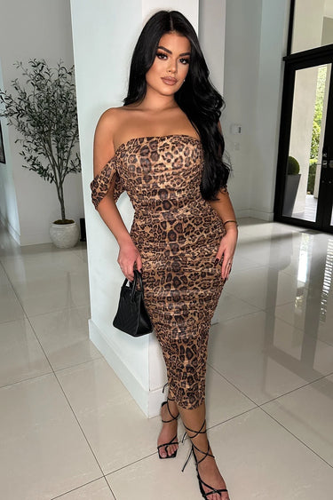 sexy leopard print midi dress Mmoneyake Womens Summer Maxi Dresses Sexy Leopard Print Spaghetti Strap Dress Wrap V Neck Sleeveless Smocked Waist Sundress at Amazon Women's Clothing store