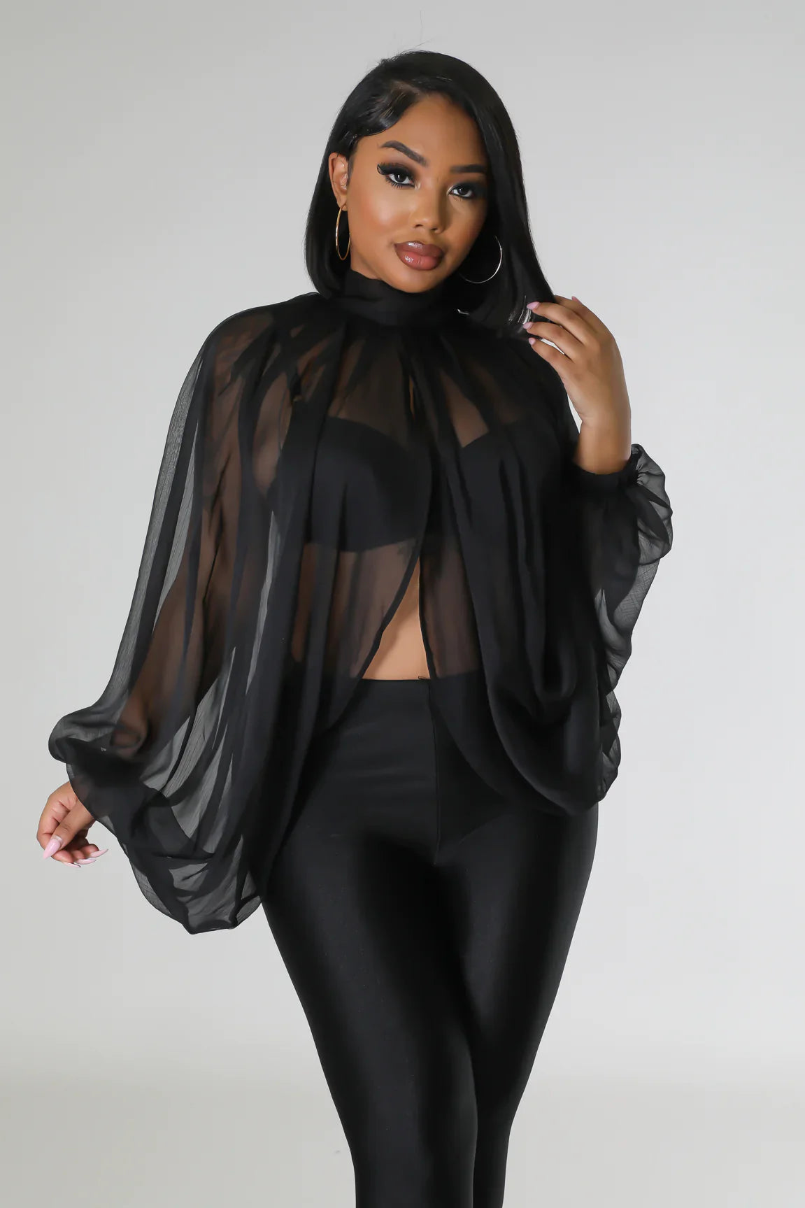 Paris Sunsets Top (Black)