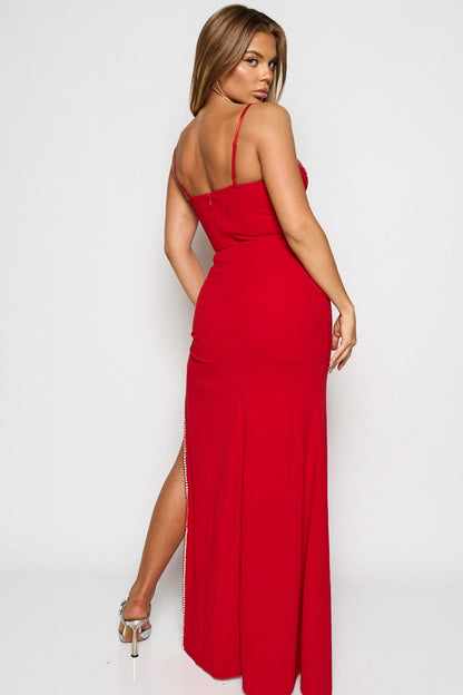 Marcia Glam Maxi Dress (Red)