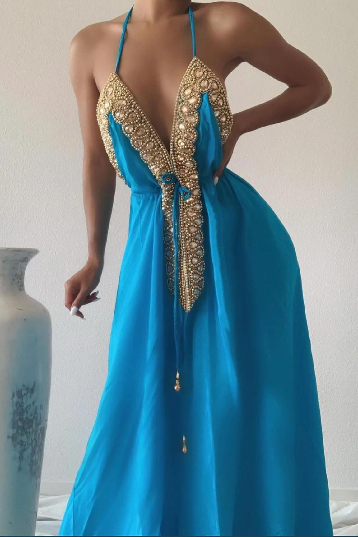 Private Oasis Maxi Dress (Turquoise)