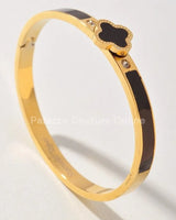 Imagine Clover Gold Bangle Bracelet - trendy women's jewelry