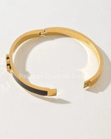 Imagine Clover Gold Bangle Bracelet - trendy women's jewelry