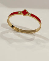 Imagine Clover Gold Bangle Bracelet - women's statement jewelry