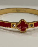 Imagine Clover Gold Bangle Bracelet - stylish accessory for every outfit