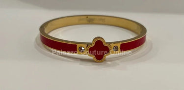 Imagine Clover Gold Bangle Bracelet - stylish accessory for every outfit