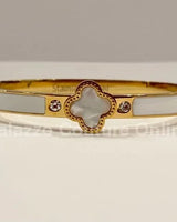 Imagine Clover Gold Bangle Bracelet - must-have women's jewelry