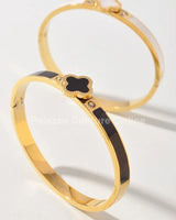 Imagine Clover Gold Bangle Bracelet for women - fashion jewelry by Palazzo Couture