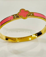 Imagine Clover Gold Bangle Bracelet for women - fashion jewelry by Palazzo Couture