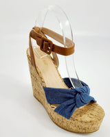 In the mood for love Wedges (Denim) - Palazzo Couture Online