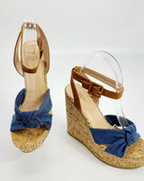 In the mood for love Wedges (Denim) - Palazzo Couture Online