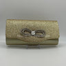 Infinity Glitter Rhinestone Bow Clutch (Gold) - Palazzo Couture Online
